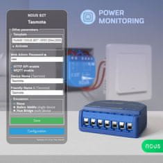 Nous Nous B2T WiFi Tasmota Spínací Modul (1 kanál, meranie spotreby, ESP32)