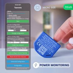 Nous Nous B2T WiFi Tasmota Spínací Modul (1 kanál, meranie spotreby, ESP32)