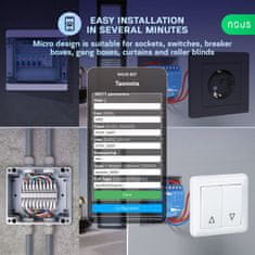 Nous Nous B3T WiFi Tasmota Spínací Modul (2 kanály, meranie spotreby) / Žalúziový Modul (1 kanál, ESP32)