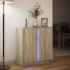 Petromila vidaXL Komoda s LED dub sonoma 77x34x85 cm kompozitné drevo