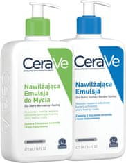 CeraVe Súprava hydratačnej telovej starostlivosti pre suchú pokožku 2 x 473 ml