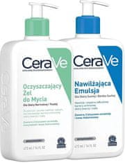 CeraVe Sada čistiaci umývací gél a hydratačná emulzia 2 x 473 ml