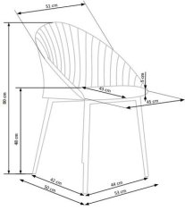 Halmar Moderní jídelní židle K357 béžová (1p=2szt)