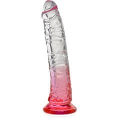 XSARA Gelové dildo elastický penis s přísavkou 20 cm - 77363519