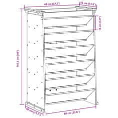 Petromila vidaXL Kvetináč na bylinky 6-poschodový biely 69x40x101,5cm borovica