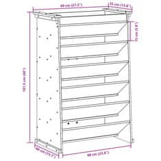 Petromila vidaXL Kvetináč na bylinky 6-poschodový 69x40x101,5cm impreg. borovica