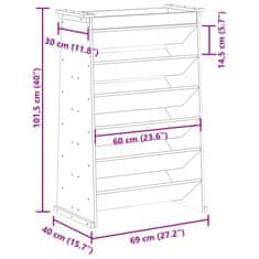 Petromila vidaXL Kvetináč na bylinky 6-poschodový 69x40x101,5cm impreg. borovica