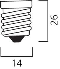 Diolamp SMD LED tubulárna mini žiarovka 1W/E14/230V/6000K/140Lm/360°