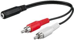 PremiumCord PremiumCord Jack 3.5mm - 2xCINCH F/M - 0,2m