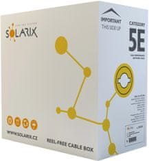 Solarix Solarix kabel licna CAT5E UTP PVC šedý 305m/box SXKL-5E-UTP-PVC-GY