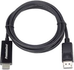 PremiumCord PremiumCord DisplayPort 1.2 na HDMI 2.0 kabel pro rozlišení 4Kx2K@60Hz, 3m