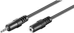 PremiumCord PremiumCord kabel prodlužovací Jack 2.5mm- Jack 2.5mm M/F 2m