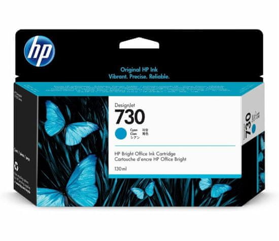 HP HP 730, P2V62A, 130ml, azurová