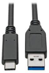 PremiumCord PremiumCord kabel USB-C - USB 3.0 A (USB 3.1 generation 2, 3A, 10Gbit/s), 3m, černá