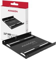 AXAGON AXAGON RHD-125B, kovový rámeček pro 1x 2.5" HDD/SSD do 3.5" pozice, černý