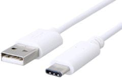 C-Tech C-TECH kabel USB-A - USB-C, USB 2.0, 1m, bílá