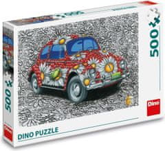 DINO Puzzle Maľovaný VW Chrobák 500 dielikov