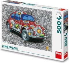 DINO Puzzle Maľovaný VW Chrobák 500 dielikov