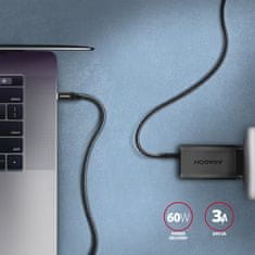 AXAGON AXAGON kabel USB-C - USB-C SPEED USB3.2 Gen 1, PD60W 3A, opletený, 3m, černá