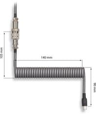 Yenkee Yenkee YCU COIL GY, USB-C/USB-A, šedý