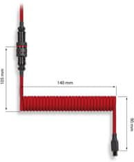 Yenkee Yenkee YCU COIL RD, USB-C/USB-A, červený