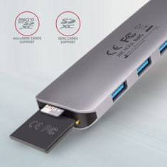 AXAGON AXAGON multifunkční HUB 6v1 USB 3.2 Gen 1, 3x USB-A, HDMI, SD/microSD, PD 100W, kabel USB-C 20cm