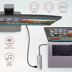 AXAGON AXAGON multifunkční HUB 6v1 USB 3.2 Gen 1, 3x USB-A, HDMI, SD/microSD, PD 100W, kabel USB-C 20cm