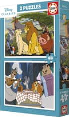 EDUCA Puzzle Disney Zvieratá 2x48 dielikov