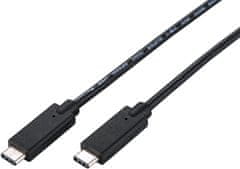 C-Tech C-TECH kabel USB-C 3.2, M/M, 20Gbps, PD 100W, 1m. černá