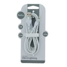 setty. USB kábel USB - Lightning 1,2 m 2A KNA-L-1.220 biely (GSM171577)