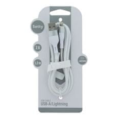 setty. USB kábel USB - Lightning 1,2 m 2A KNA-L-1.220 biely (GSM171577)