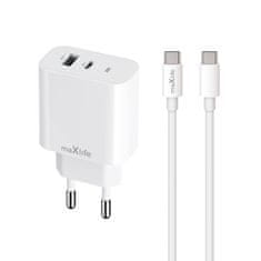 maXlife MXTC-06-20AC PD QC nabíjačka USB-C a USB s káblom USB-C na USB-C 20W (OEM0101312)