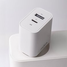 maXlife MXTC-06-20AC PD QC nabíjačka USB-C a USB s káblom USB-C na USB-C 20W (OEM0101312)