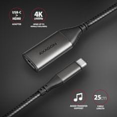 AXAGON AXAGON RVC-HI2M, USB-C -> HDMI 2.0a redukce / adaptér, 4K/60Hz HDR10