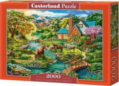 Castorland Puzzle Idylický dom s koňmi 2000 dielikov