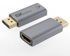 PremiumCord PremiumCord adaptér / redukce DisplayPort - HDMI, 8K@60Hz, 4K@144Hz, Male/Female,