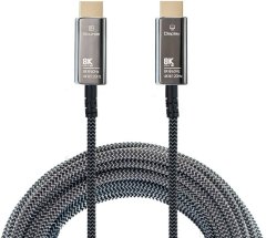 PremiumCord PremiumCord optický fiber kabel, Ultra High Speed HDMI 2.1, 8K@60Hz, zlacené, opletený, 10m - zánovné