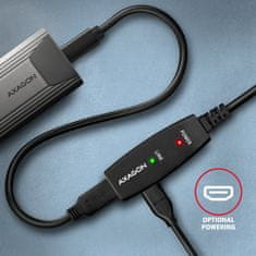 AXAGON AXAGON ADR-310 USB 3.2 Gen 1 A-M->A-F, aktivní prodlužka/repeater kabel 10m