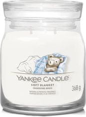 Yankee Candle Vonná sviečka Signature in glass medium Soft Blanket 368g