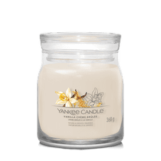 Yankee Candle Vonná sviečka Signature in glass medium Vanilla Creme Brulee 368g