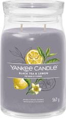 Yankee Candle Vonná sviečka Signature in glass large Black Tea & Lemon 567g