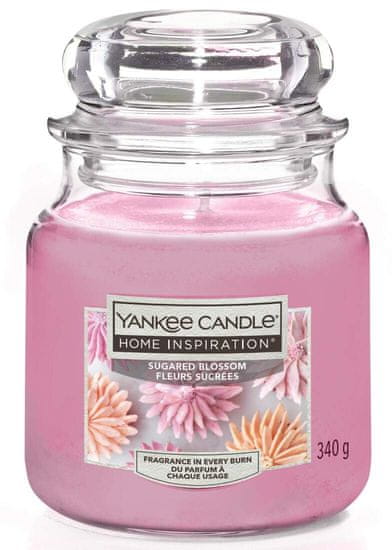 Yankee Candle Klasická Vonná sviečka v skle stredná Sugared Blossom 411 g