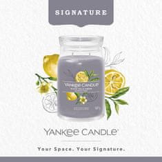 Yankee Candle Vonná sviečka Signature in glass large Black Tea & Lemon 567g