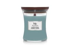 Woodwick Vonná sviečka s dreveným knôtom Evergreen Cashmere 275g