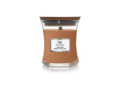 Woodwick Vonná sviečka s dreveným knôtom malá Santal Myrrh 85g