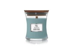 Woodwick Vonná sviečka s dreveným knôtom malá Evergreen Cashmere 85g