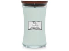 Woodwick Vonná sviečka s dreveným knôtom veľká Sagewood & Seagrass 609 g