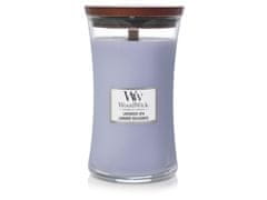 Woodwick Vonná sviečka s dreveným knôtom veľká Lavender Spa 609 g