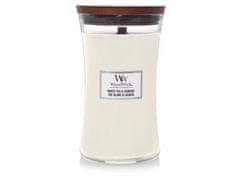 Woodwick Vonná sviečka s dreveným knôtom veľká White Tea & Jasmine 609 g