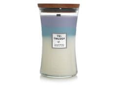 Woodwick Vonná sviečka s dreveným knôtom Trilogy sviečka veľká Calming Retreats 609 g